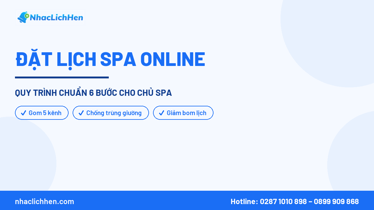 Đặt Lịch Spa Online: Quy Trình Chuẩn 6 Bước Cho Chủ Spa (2026)