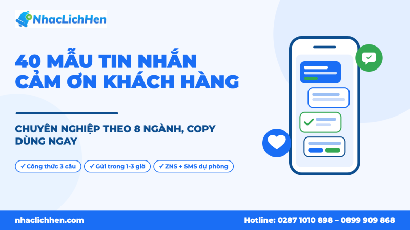 40 mẫu tin nhắn cảm ơn khách hàng chuyên nghiệp theo ngành