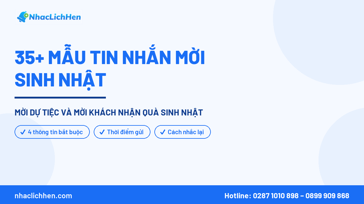 35+ Mẫu Tin Nhắn Mời Sinh Nhật: Mời Dự Tiệc Và Mời Khách Nhận Quà (2026)