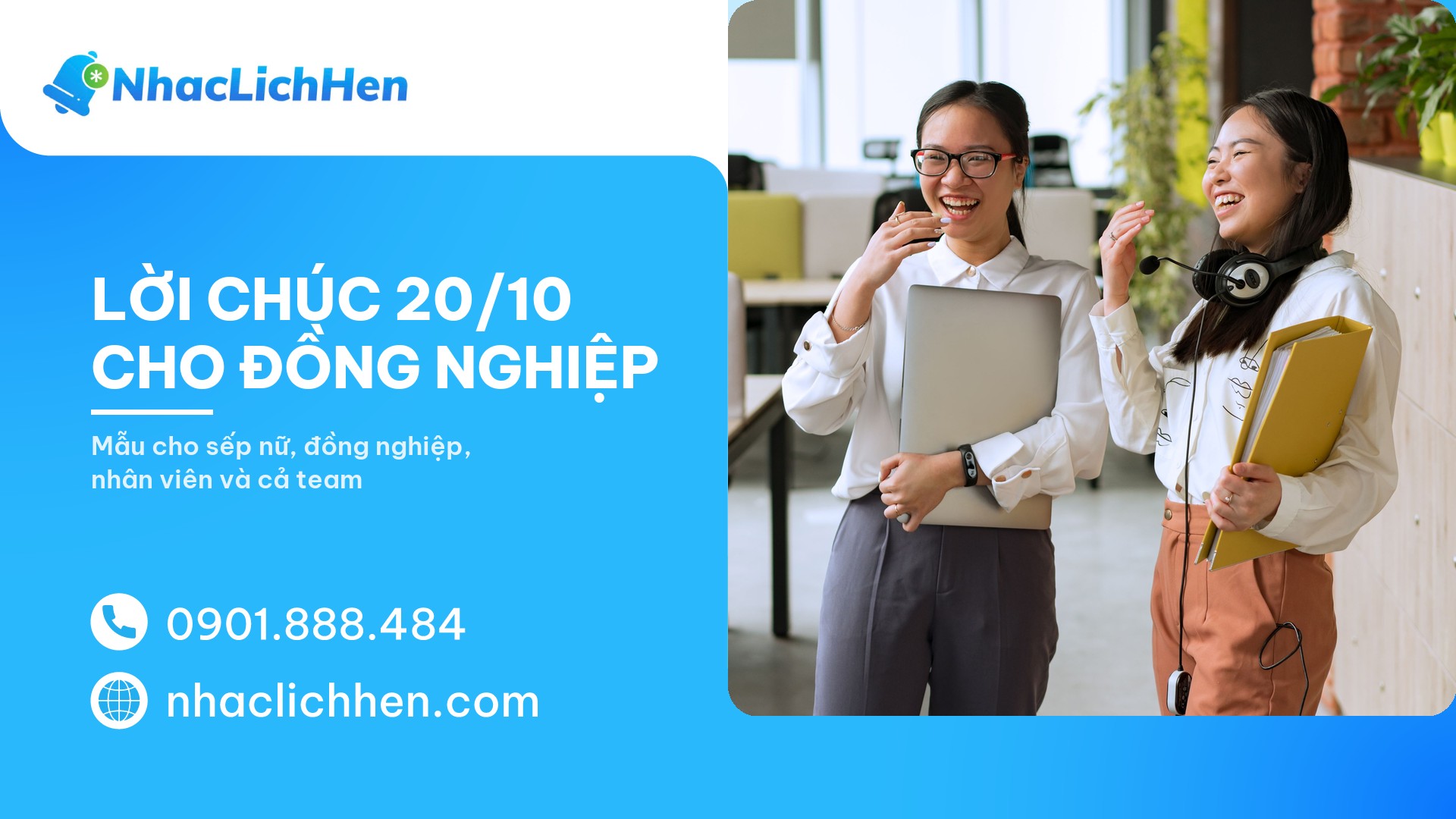 Lời chúc 20/10 cho đồng nghiệp: 70+ mẫu hay, tinh tế và cách tổ chức tại cơ sở dịch vụ (2026)