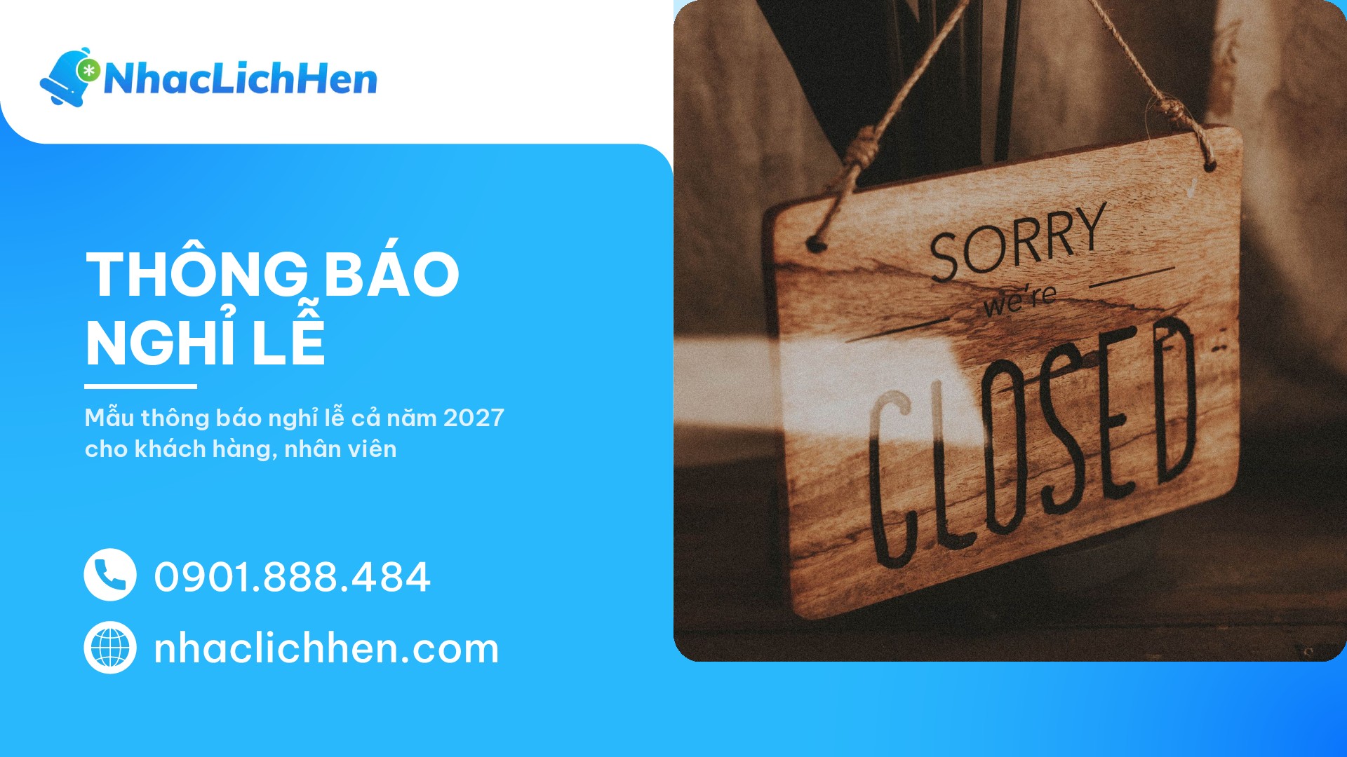 Thông báo nghỉ lễ 2027: Lịch nghỉ, cấu trúc chuẩn và trọn bộ mẫu tin cho cơ sở dịch vụ